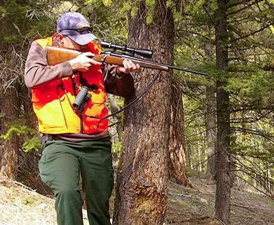 hunter with rifle