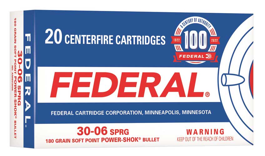 blue packaging box ammunition rectangular Federal ammo rifle cartridges