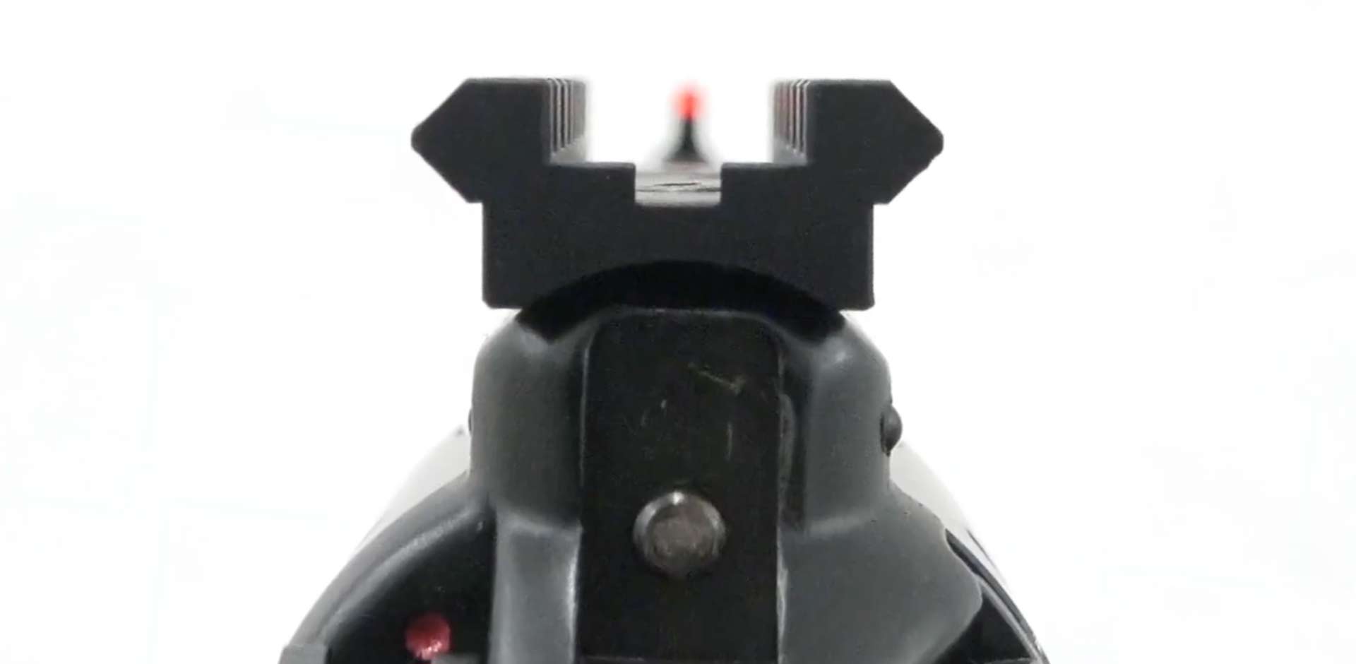rear sight view of heritage rough rider tactical cowboy revolver