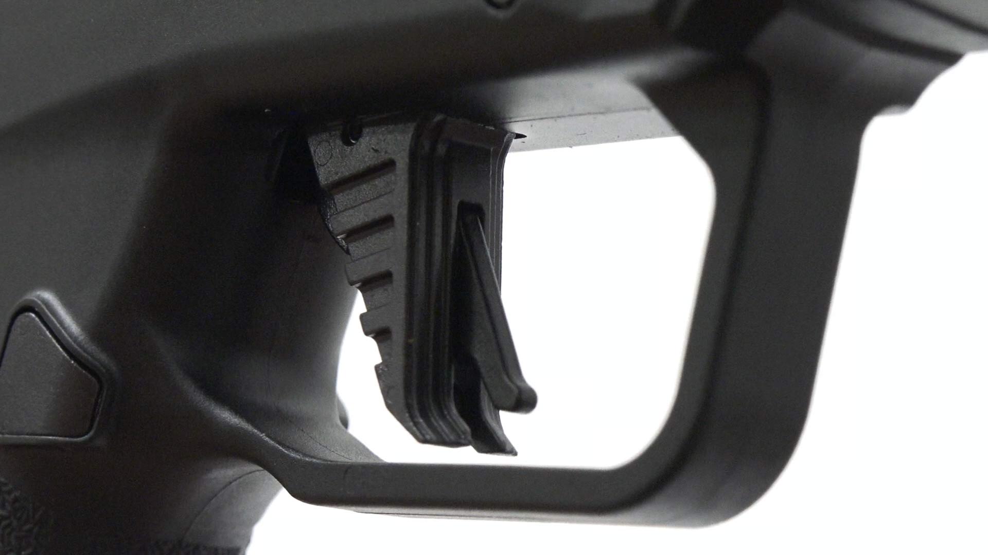 IWI Masada Slim trigger detail closeup black pastic polymer gun pistol