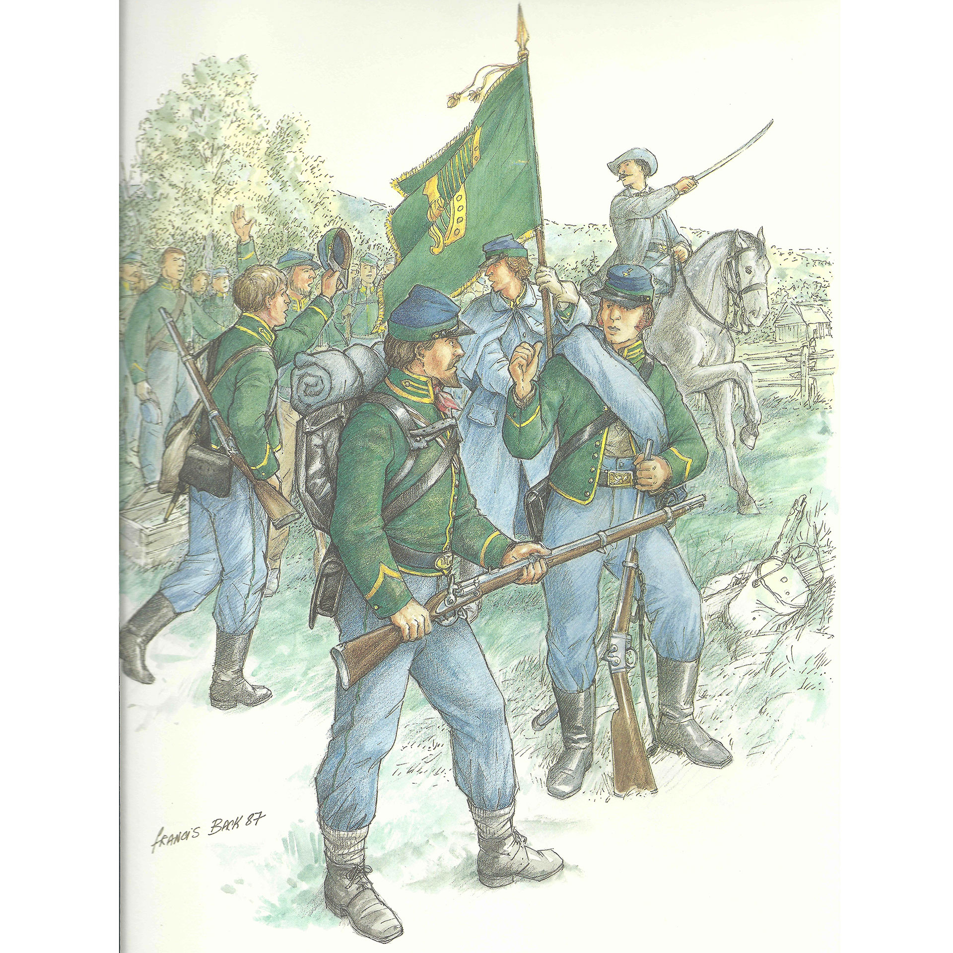 When the Fenians tried to attack Canada in a second major invasion in 1870, many of them were now armed with Needham Conversion Rifles. The rifles were used at the battles of Eccles Hill in Vermont, and Trout River on the New York border. Courtesy of the Company of Military Historians.