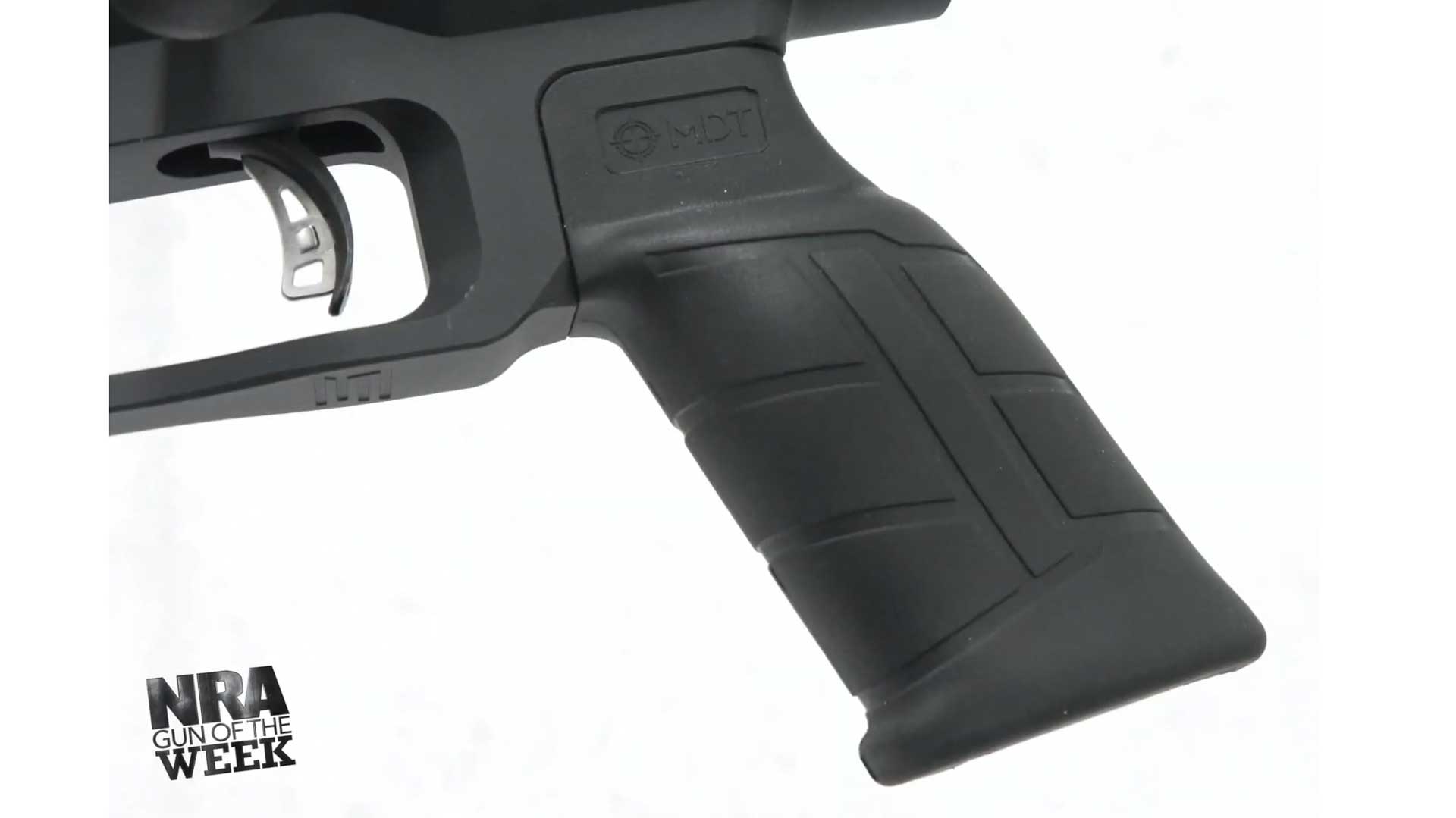 Savage Arms 110 PCS grip parts closeup black plastic handgun