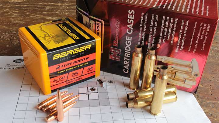 The results of the custom 300 PRC loads with the Hornady casings and Berger bullets.