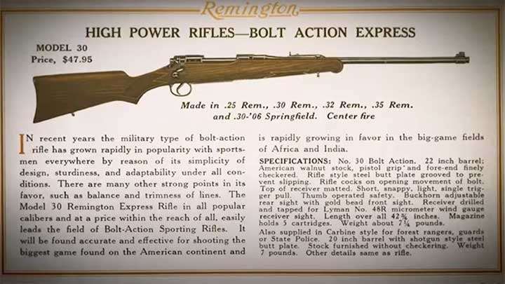 The Remington Model 30 developed off the M1917 design.