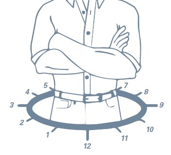 belt with clock positions