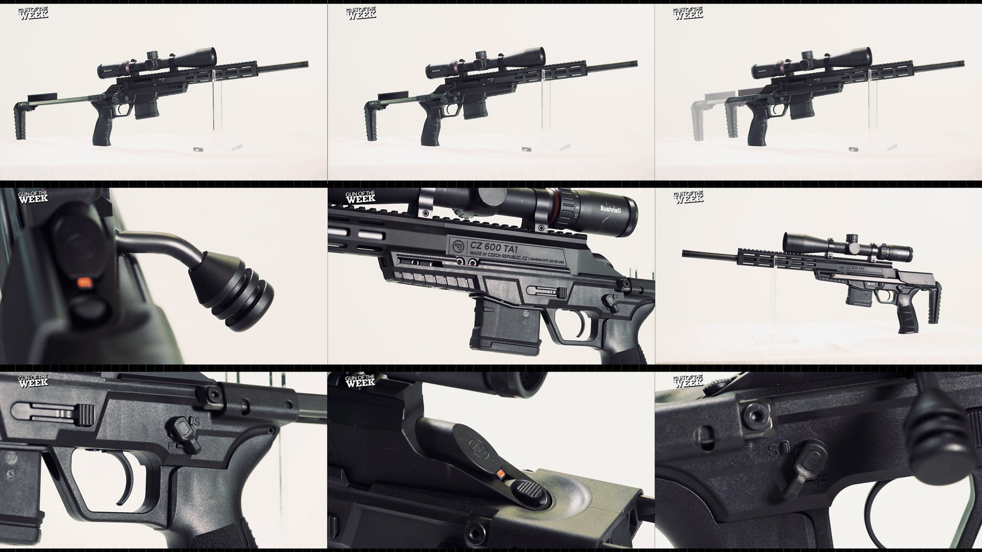 nine tiles gun cz-usa 600 trail rifle black bolt-action gun detail images closeup