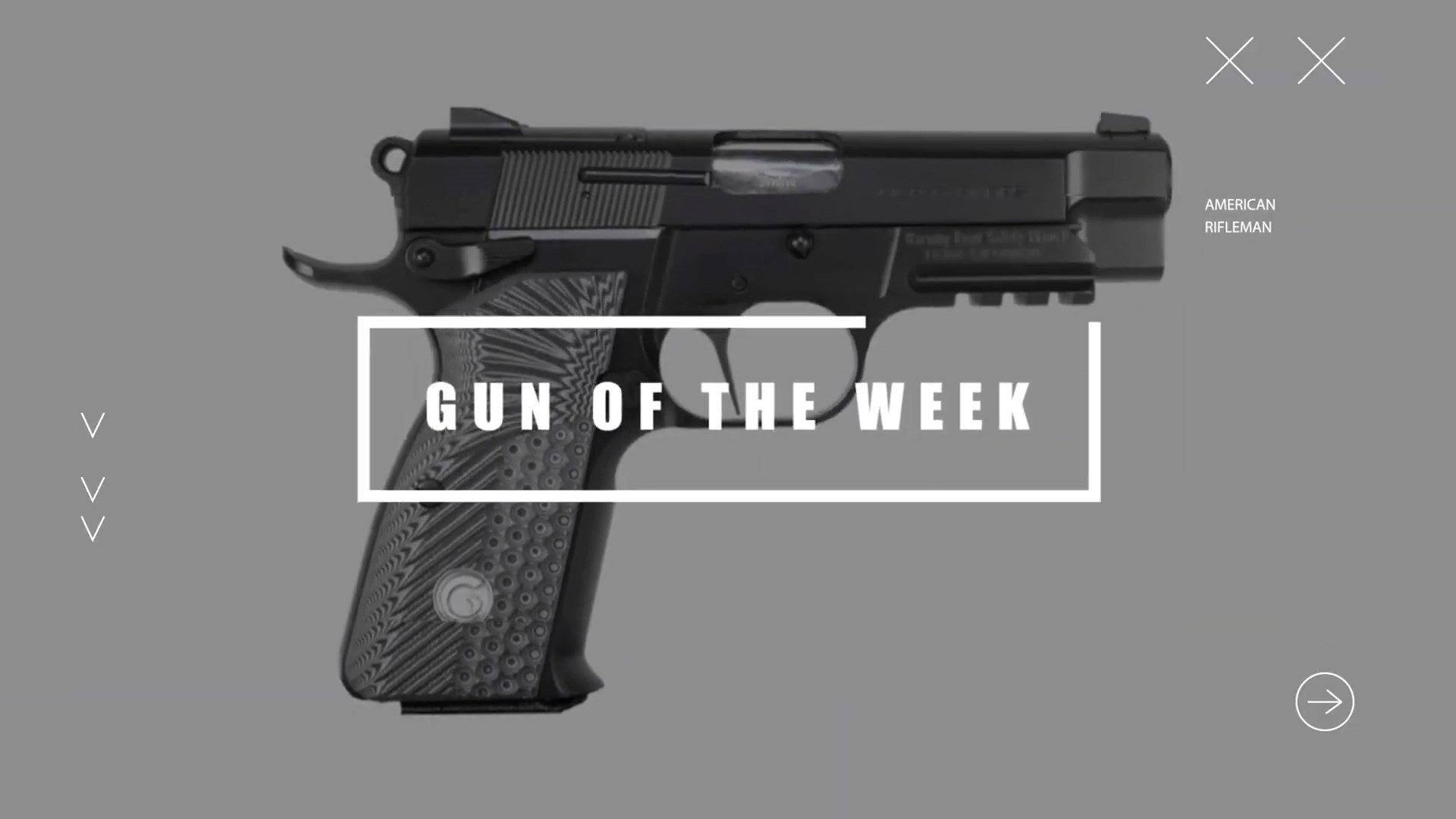 GUN OF THE WEEK text overlay title screen right side eaa girsan mcp35 9 mm luger pistol