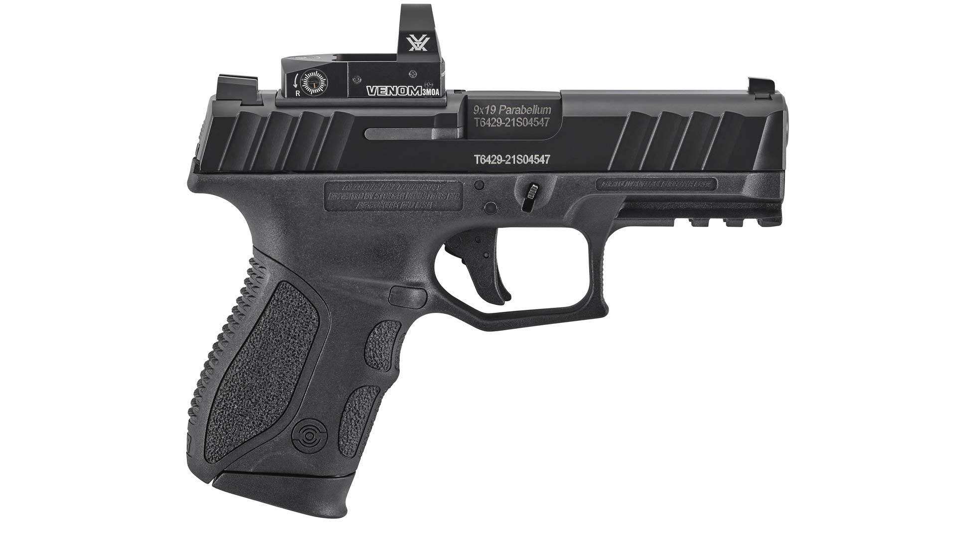 right side str9c gun pistol black semi-automatic