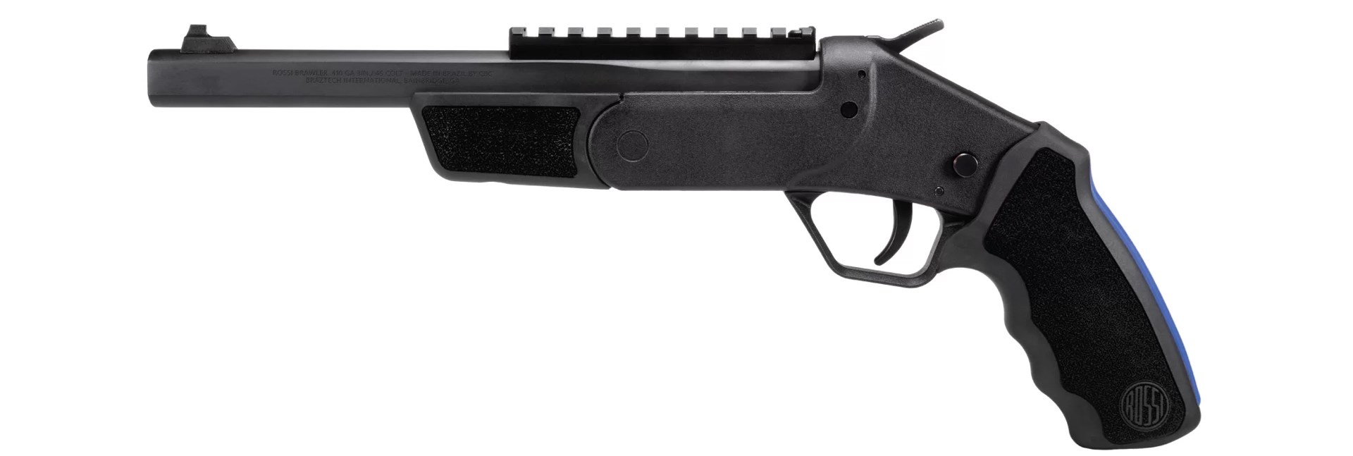 Rossi USA Brawler single-shot handgun break-action left-side view black gun