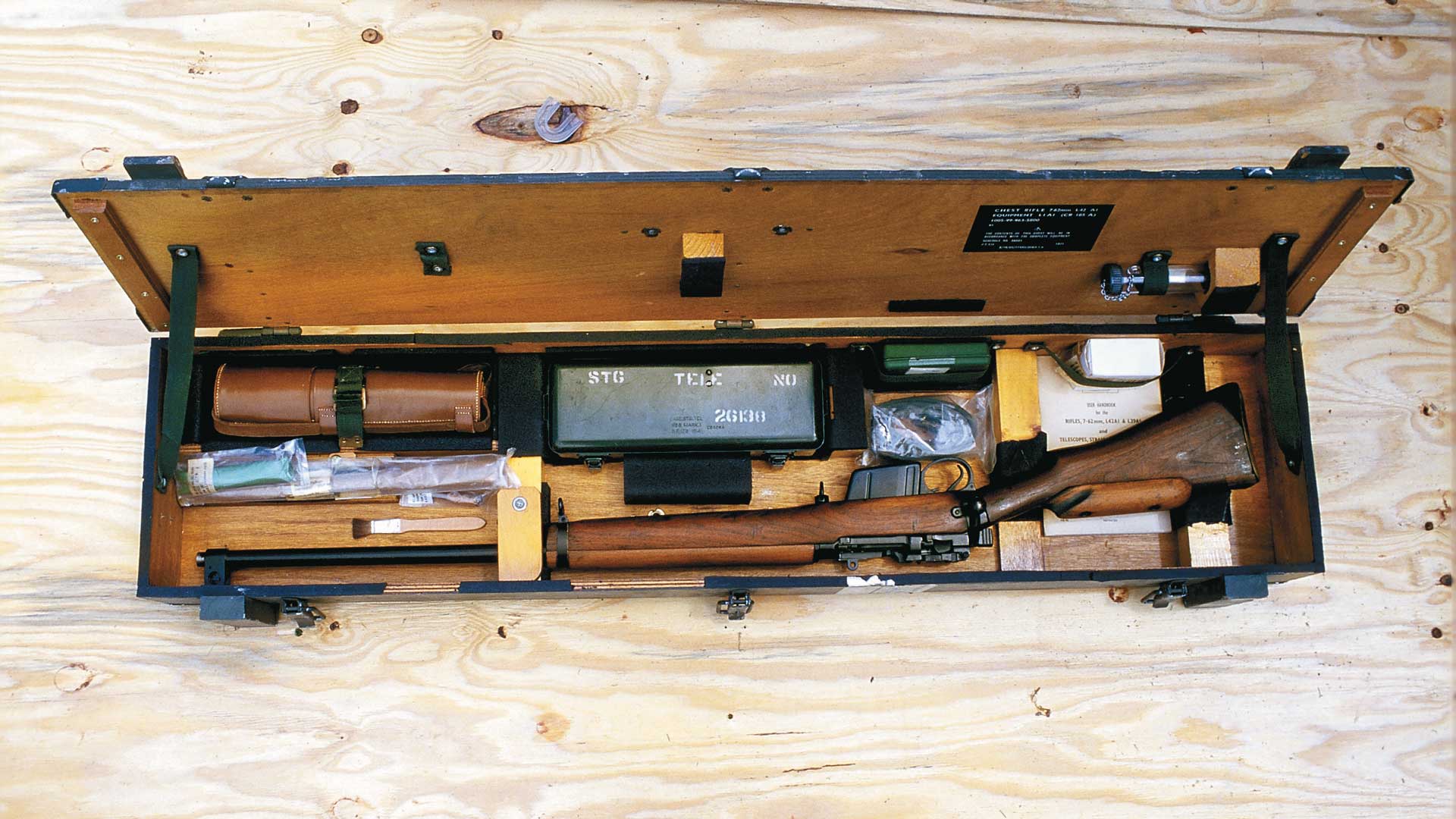 wooden chest box gun parts sniper rifle bolt-action kit