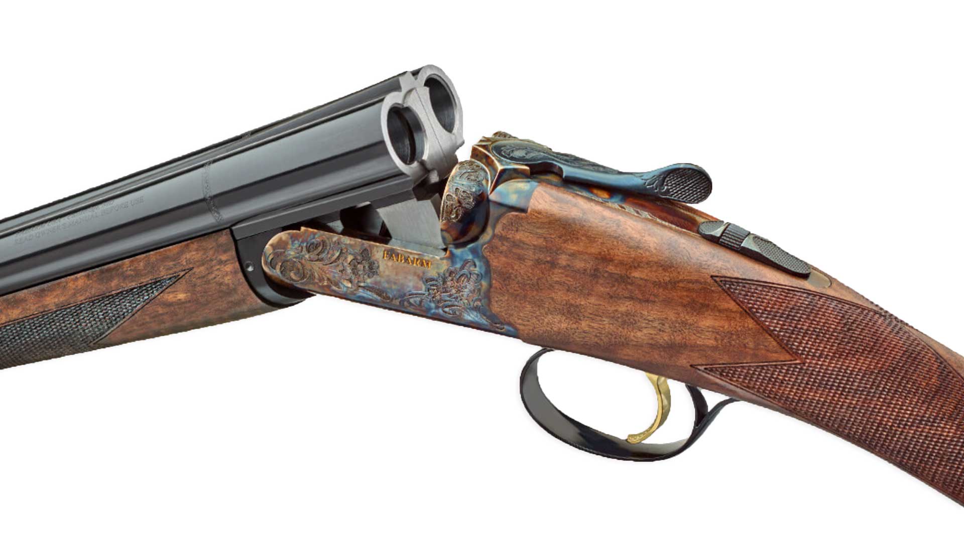 shotgun receiver side-by-side gun barrel metal wood