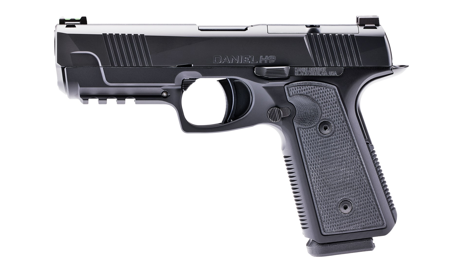 Left side of the Daniel Defense H9 pistol.