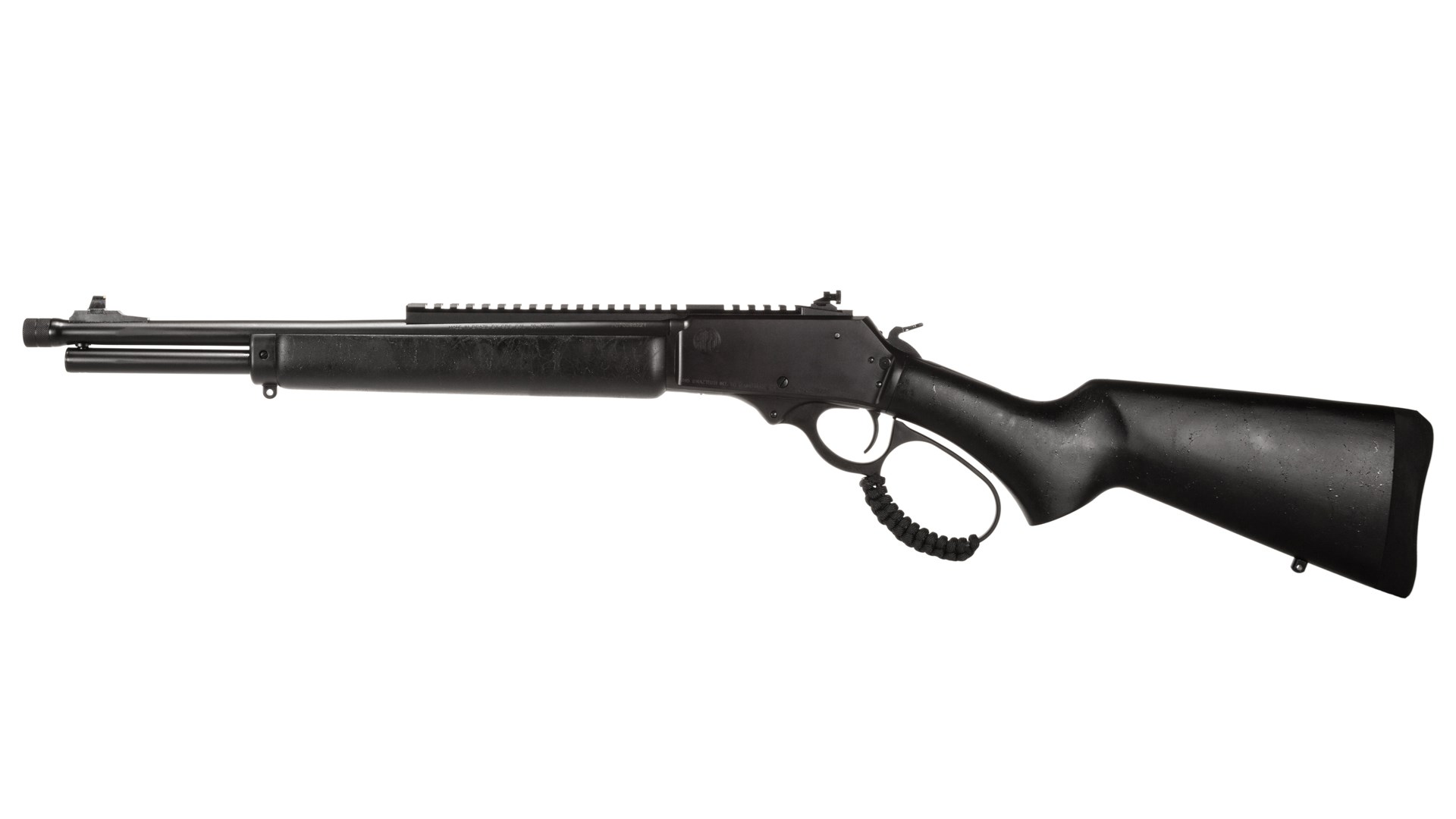 Left side of the Rossi R95 Triple Black rifle.