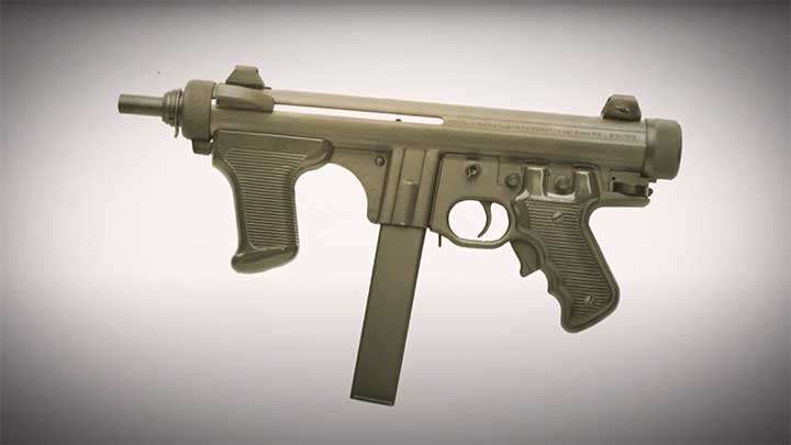 The Beretta M12 submachine gun, which borrowed from the Model 1938 series and phased it out of production in 1961.