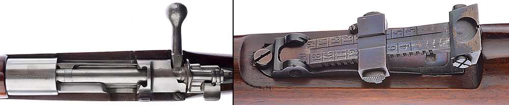 bolt handle, m/20 tangent rear sight