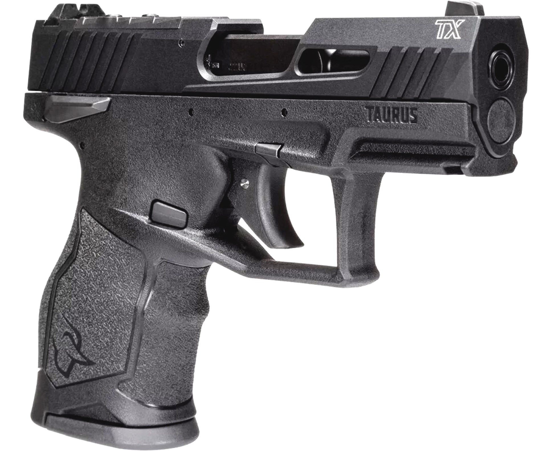 Taurus USA TX22 Compact pistol dynamic angle black gun semi-automatic .22lr rimfire defense personal protection tool