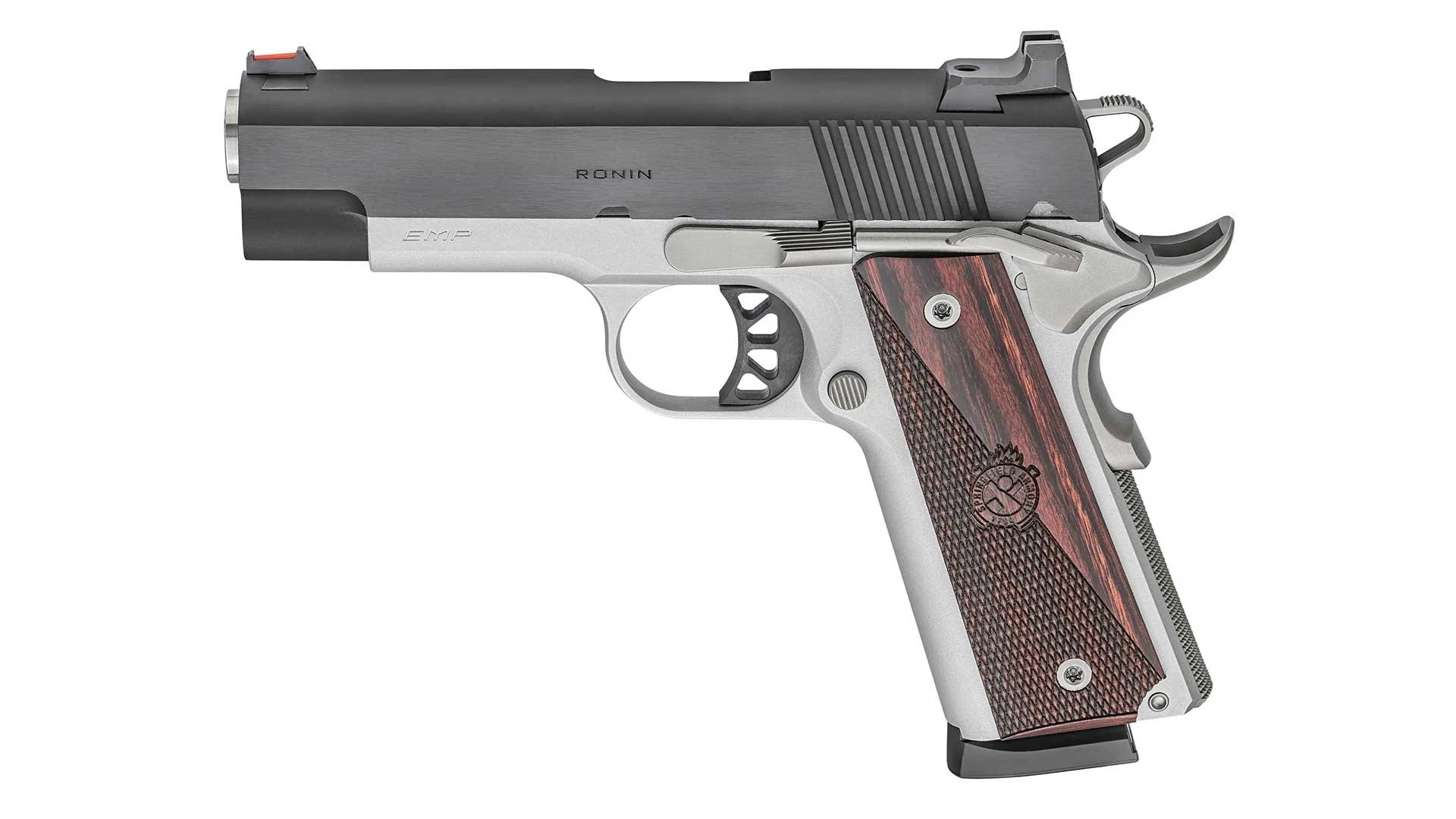 Springfield Armory Ronin EMP 1911 4" model's left side shown on white.