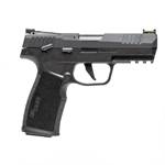 NRA GUN OF THE WEEK title screen gun white background left-side SIG Sauer P322 .22-cal. semi-automatic black handgun pistol
