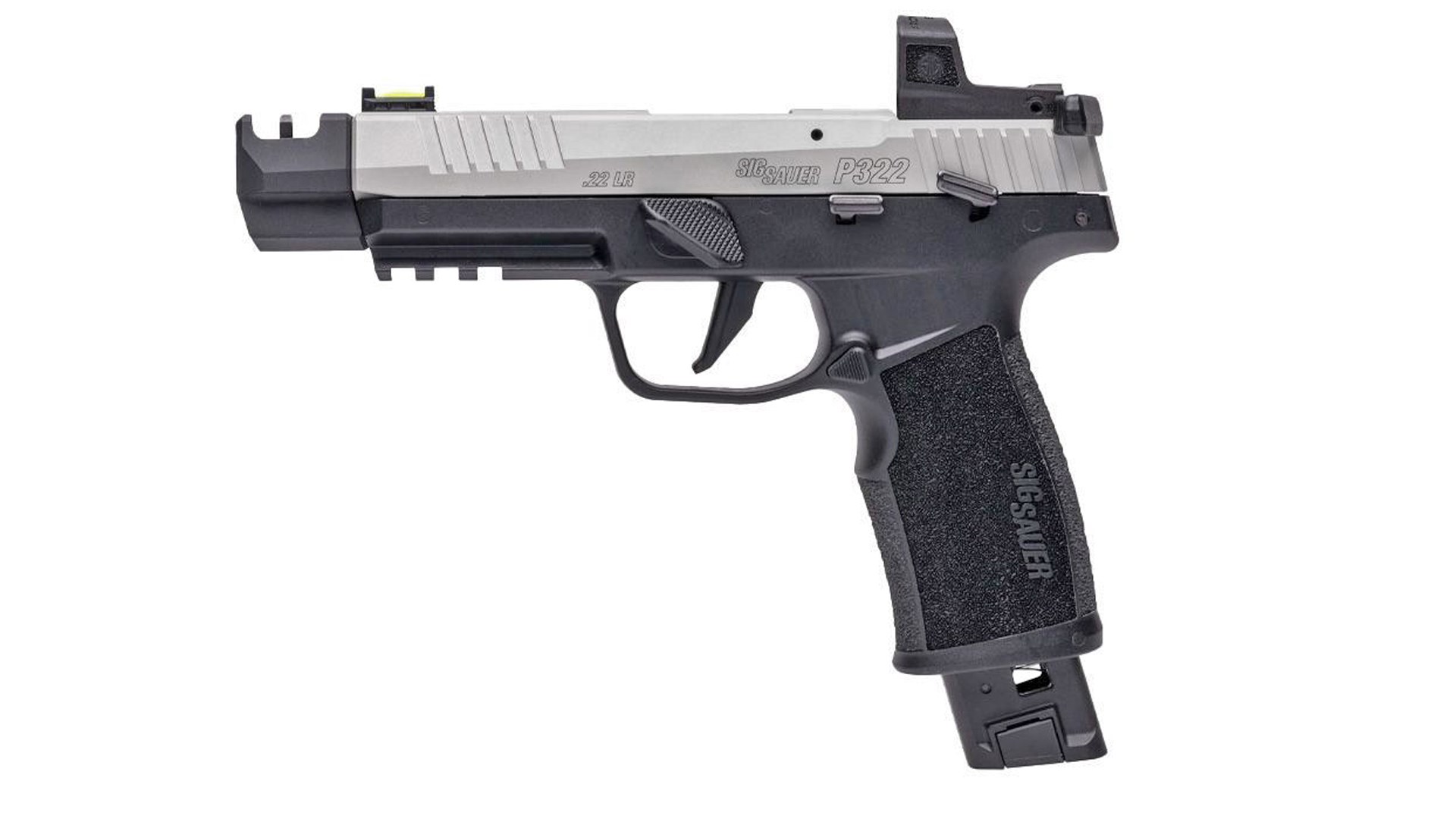 Left side of the SIG Sauer P322-COMP pistol.