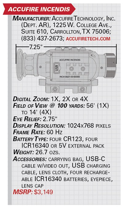 Accufire Incendis specs