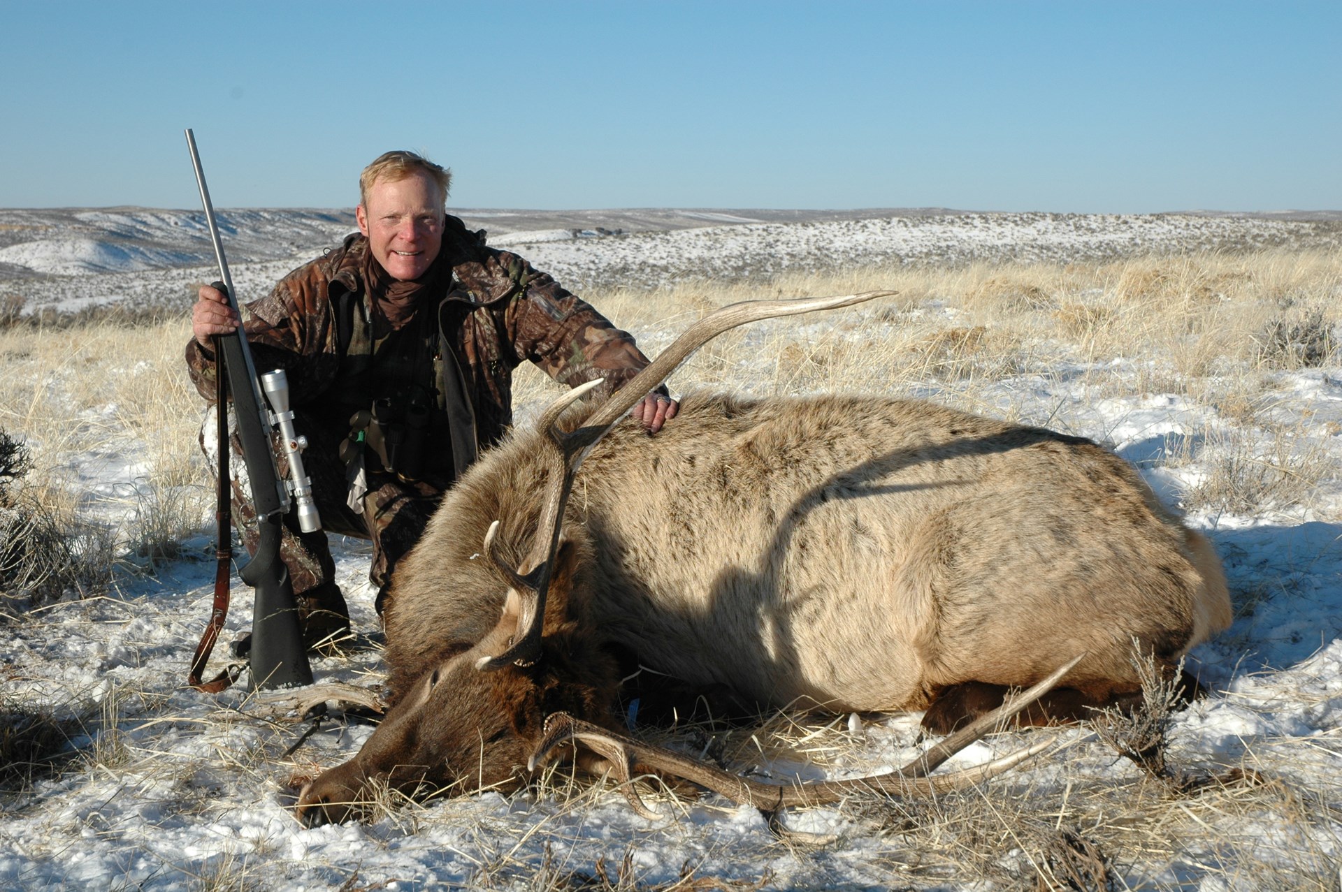 Savage was one of the first to offer a package rifle with scope. The author (shown above) used a left-hand Savage 110 in .30-06 to drop a bull elk with a single 180-grain Barnes X bullet.