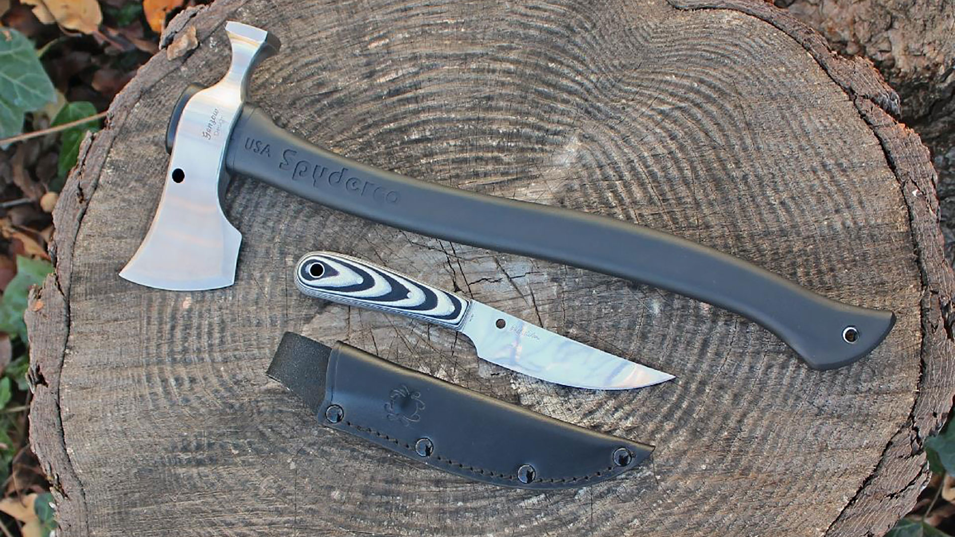 Stone River Ceramic Folding Knife & Tactical Flashlight Gift Set