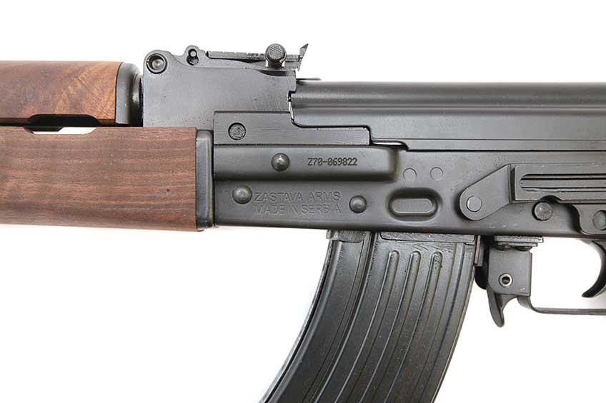 The major components of the Zastava ZPAP M70, including the barrel and receiver, are made in Serbia. The rifles are imported into the U.S. by Zastava USA, who adds the appropriate number of America-made parts for 922(r) compliance.