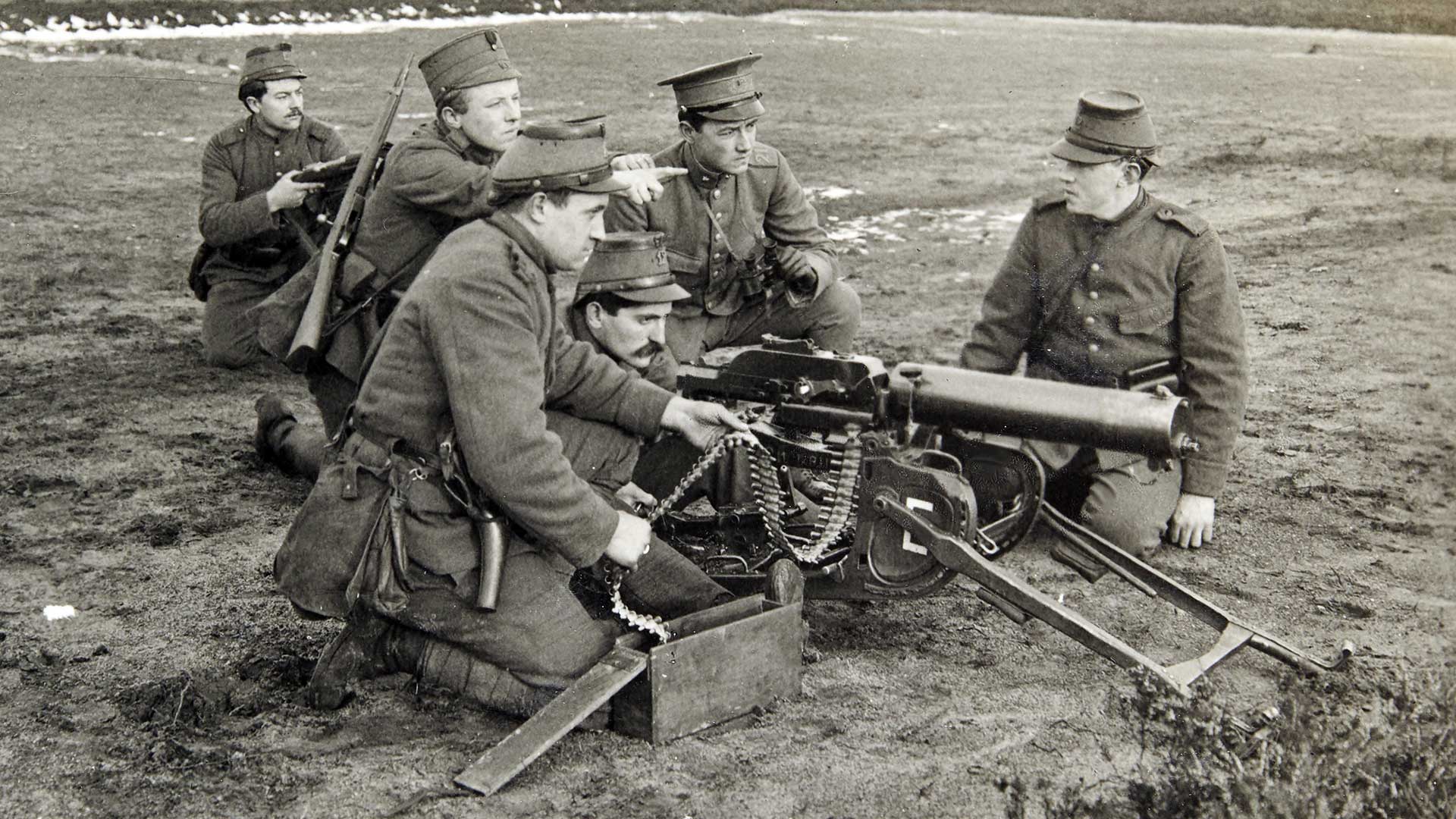 4 Dutch Schwarzlose Tripod WWI