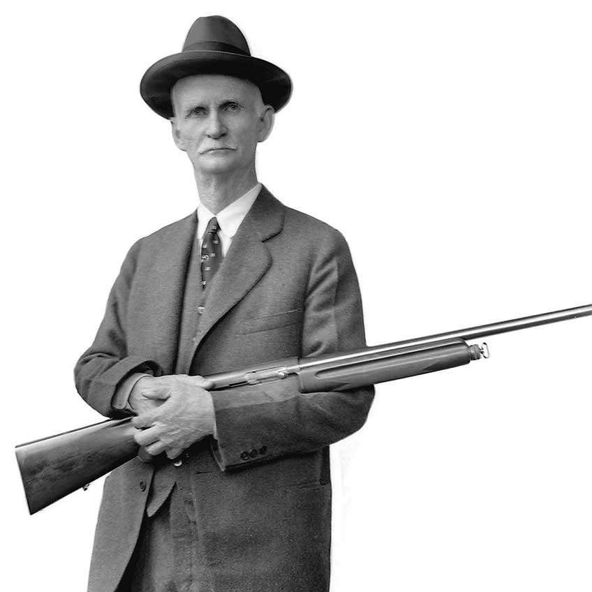 John Moses Browning filed his patent for a “Recoil Operated Firearm” on May 6, 1899. The gun that would become the Auto-5 was the first successful semi-auto shotgun.