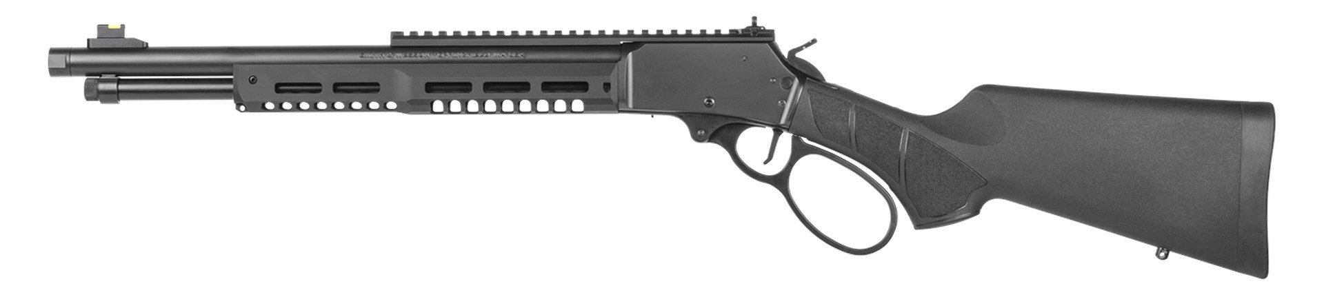 Smith & Wesso Model 1854 Stealth Hunter lever-action rifle left-side view black metal gun on white background
