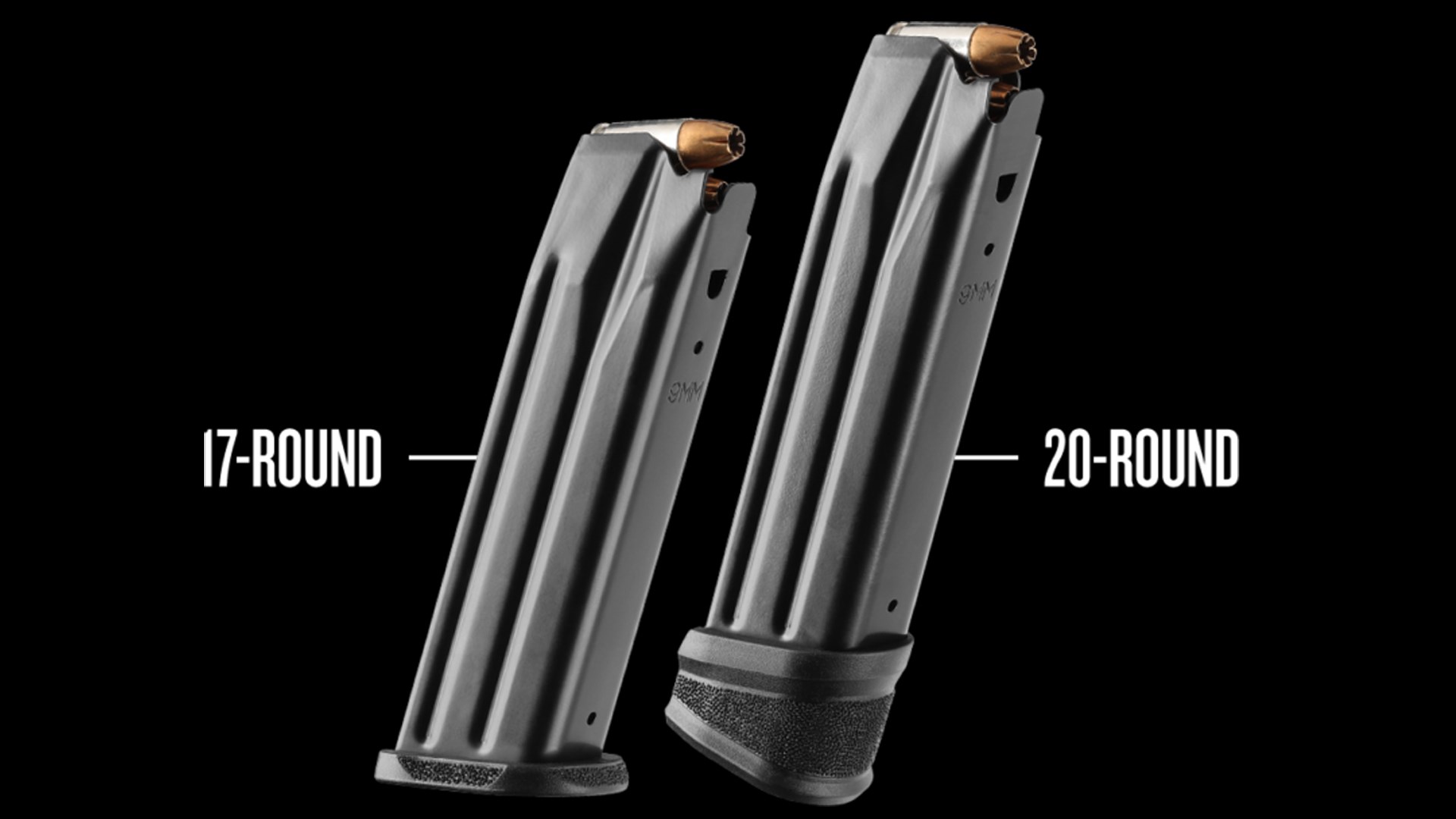 Details of the 17-round and 20-round magazines available for the Springfield Armory Echelon.