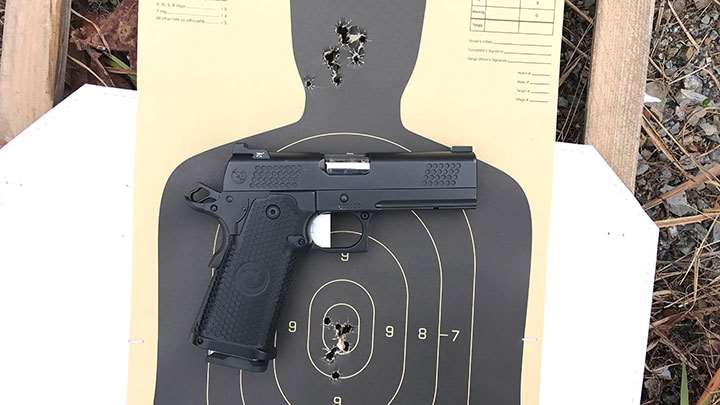 Nighthawk Custom TRS Commander handiwork at the range.