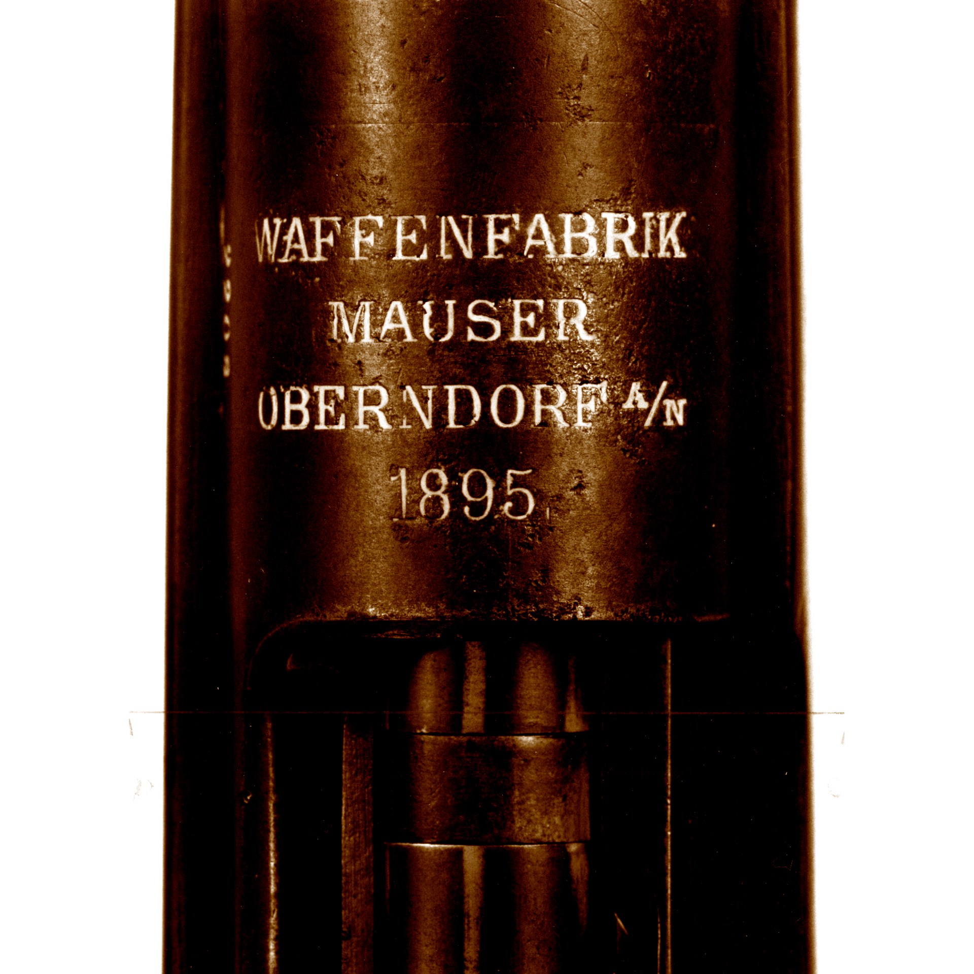 Waffenfabrik mauser oberndorf 1895 stamping on steel receiver