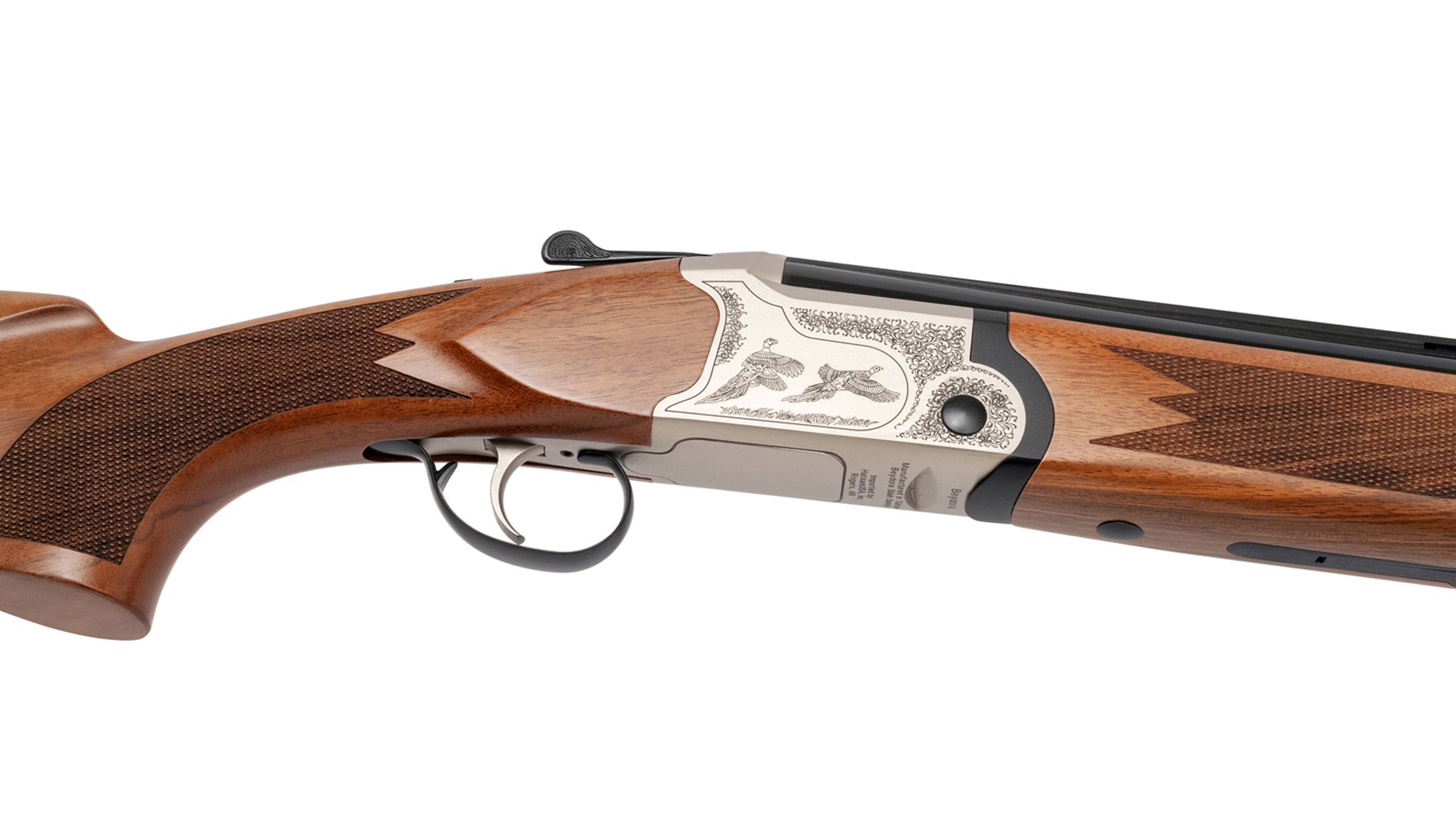 Engraving on the right side of the Hatsan USA Escort Optima over-under shotgun.
