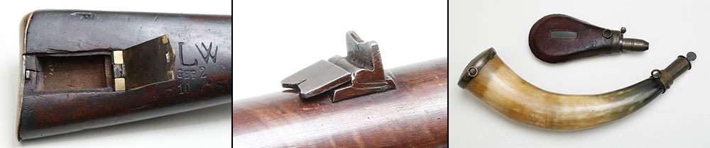 The Pattern 1805 butt box, two-position rear sight