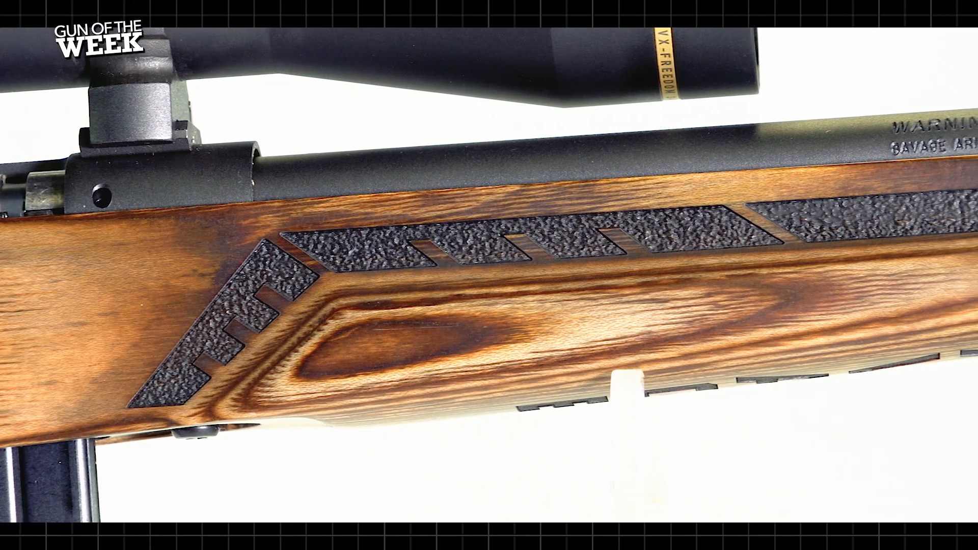 Savage 93 Minimalist Boyd's gunstock texturing Leupold riflescope gold ring optic gun rifle
