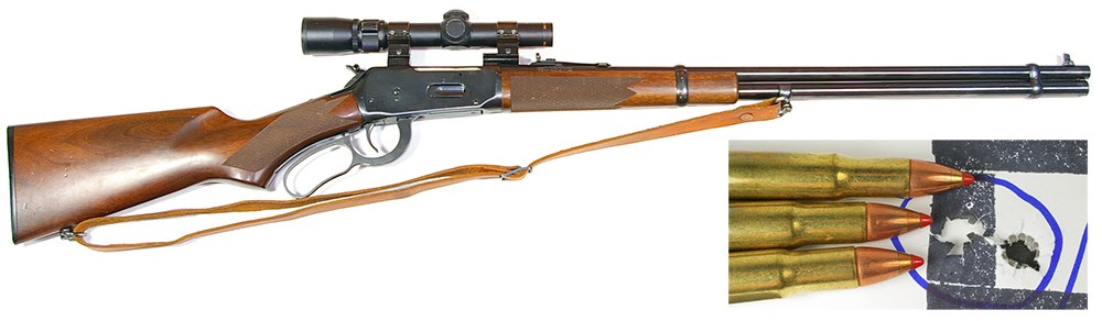 rifle with target