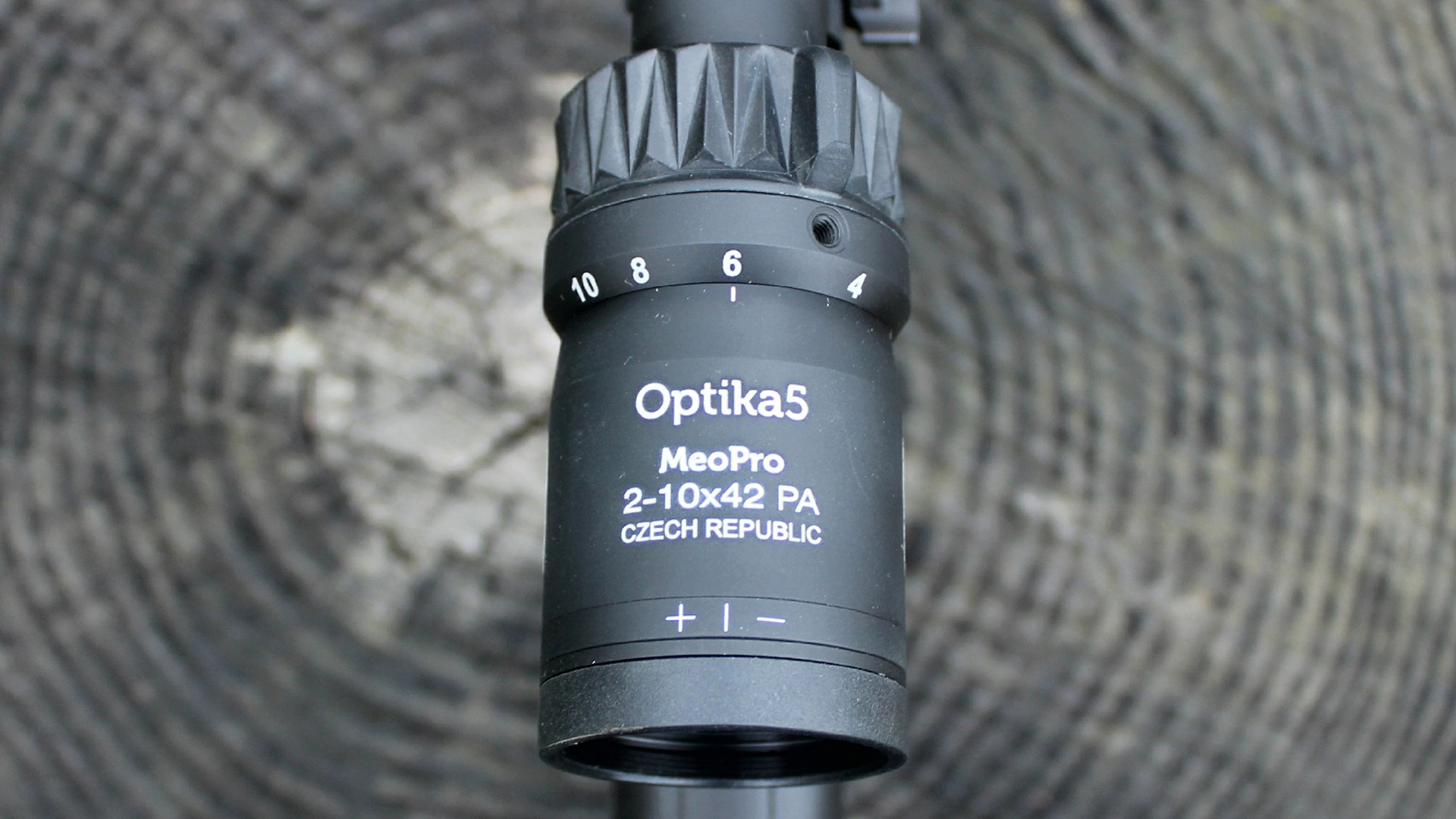 Meopta Optika5 riflescope oculuar magnification ring closeup