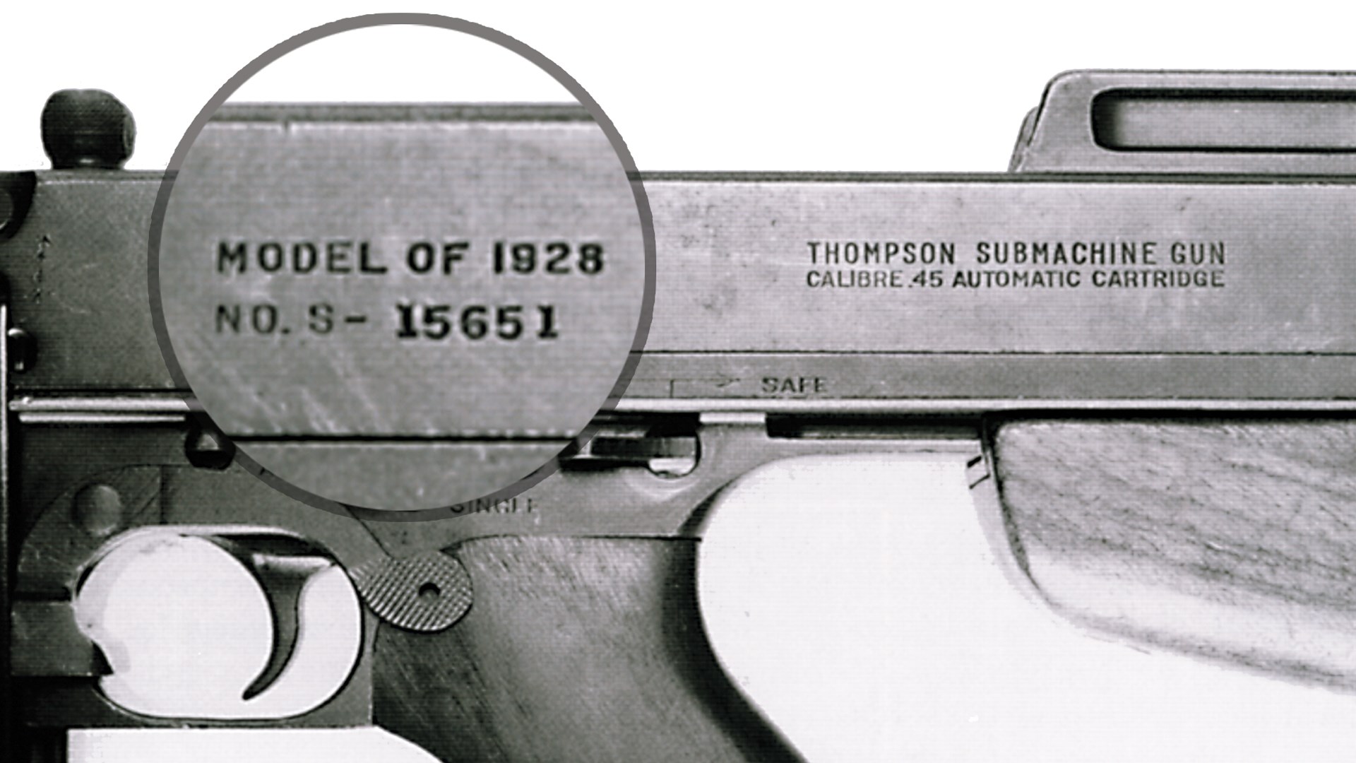 Model of 1928 Thompson Submachine Gun calibre .45 Automatic Cartridge