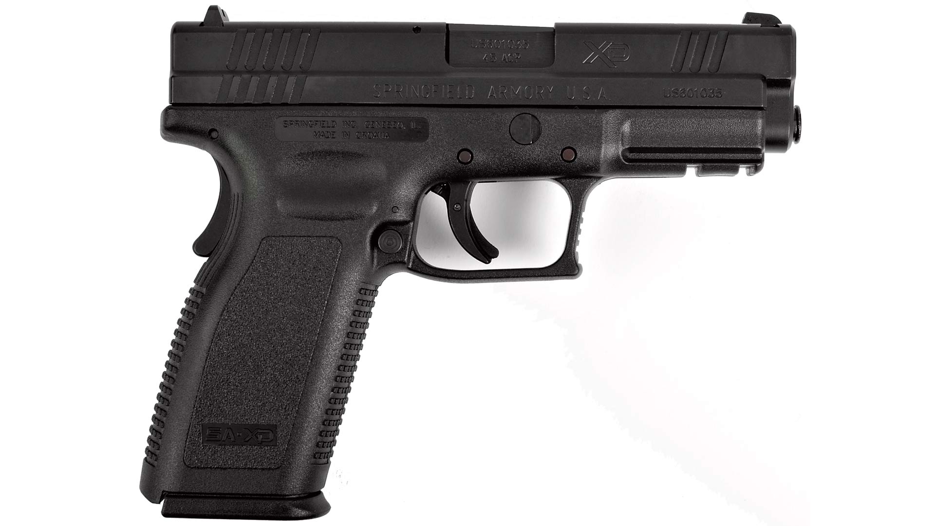 Springfield Armory XD right side 4" black pistol semi-automatic
