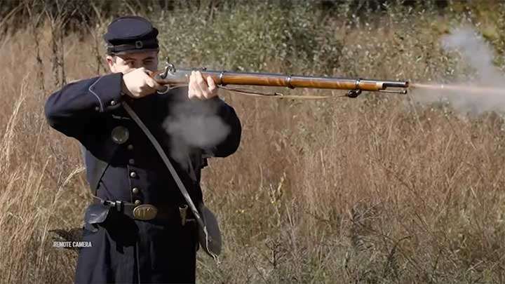 Despite being a British designed a produced rifle-musket, the Pattern 1853 Enfield saw extensive use by both sides during the American Civil War.