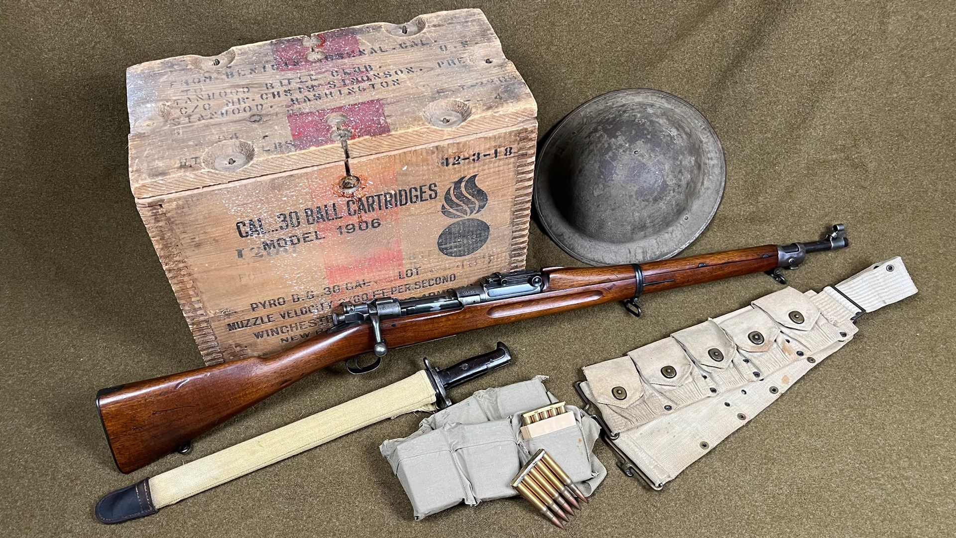 m1903 rifle and equipment