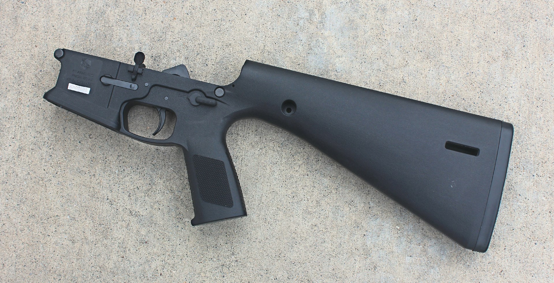 KE Arms monolithic polymer KP-15 lower receiver gun rifle parts concrete black plastic