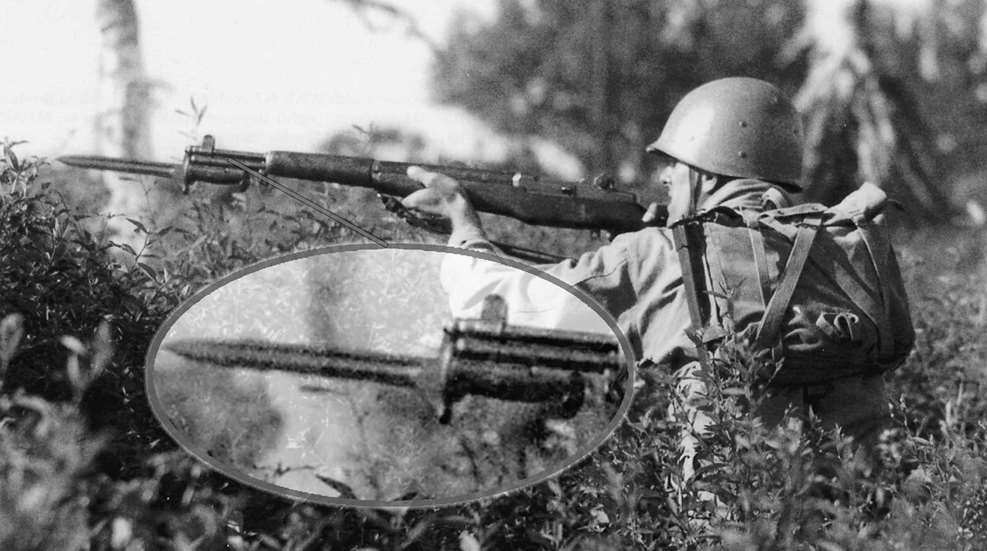 soldier rifle m1 bayonet blade gun war