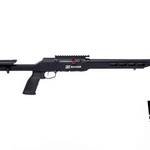 Savage Arms A22 Precision right-side view semi-automatic rifle gun firearm black metal steel plastic components