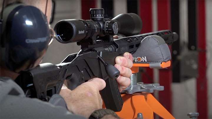Shooting the Ruger Precision Rimfire rifle.
