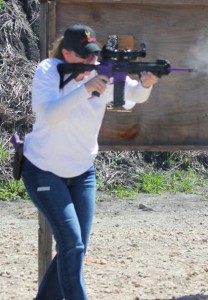 Julianna Crowder at the Austin Rifle Club.
