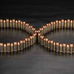 ammo on table in shape of infinite loop