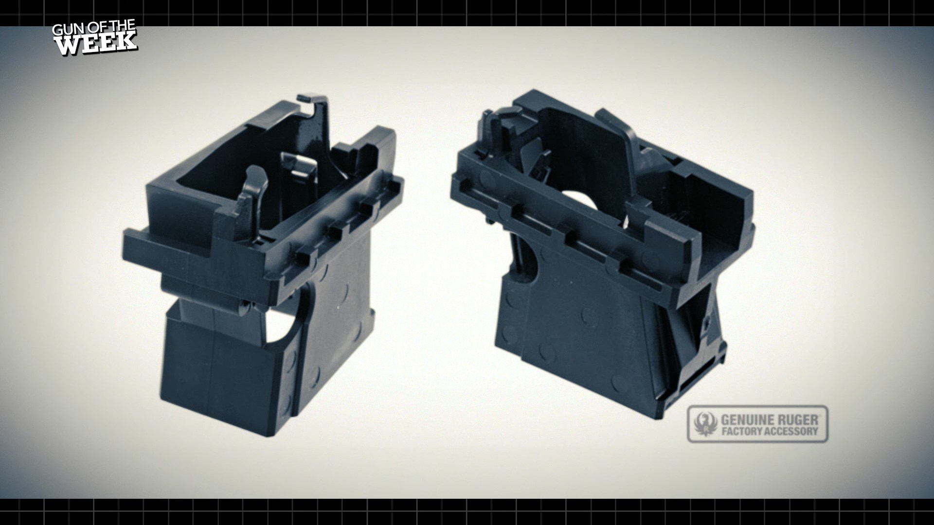 two black plastic polymer magazine inserts for Ruger PC Carbine FDE Takedown in 9 mm luger