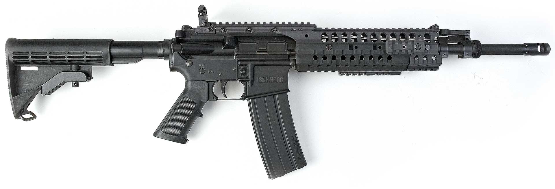 right side black rifle ar-style semi-automatic carbine 6.8 SPC